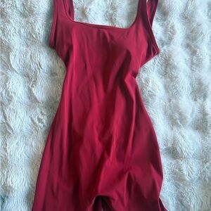 Red workout jumpsuits romper